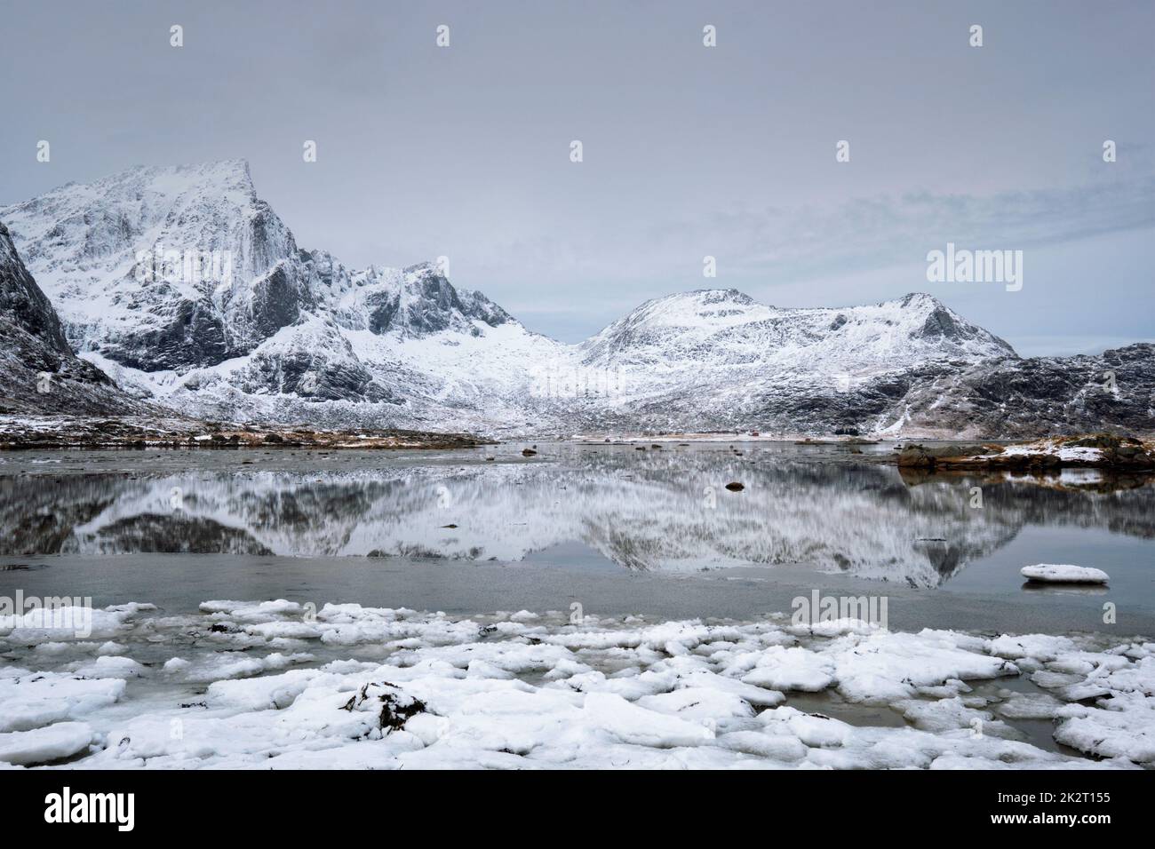 En hiver, le Fjord Norvège Banque D'Images