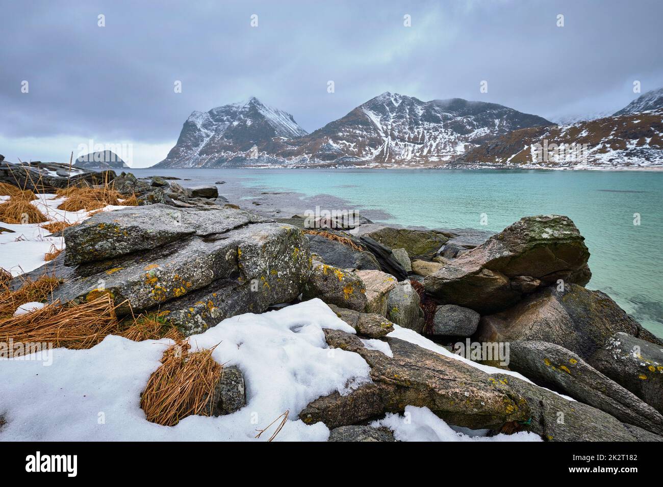Côte Rocheuse de fjord en Norvège Banque D'Images