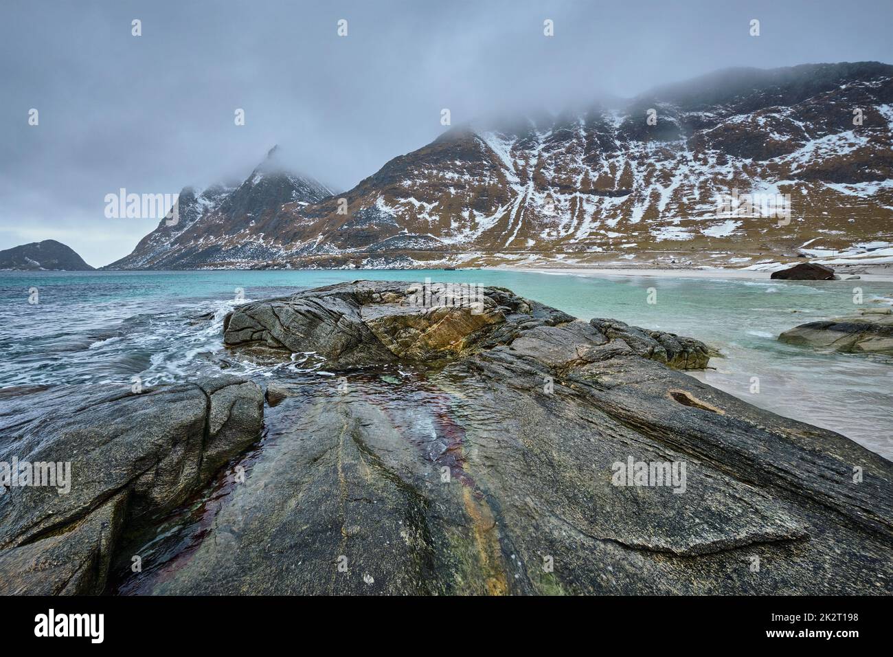 Côte Rocheuse de fjord en Norvège Banque D'Images