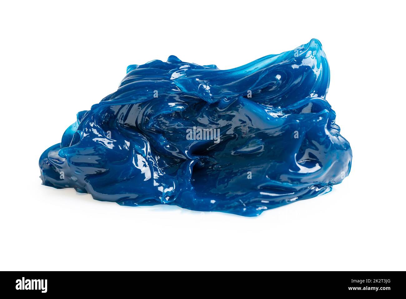 Graisse complexe au lithium synthétique de qualité supérieure bleue, températures élevées et lubrification des machines pour l'industrie automobile et industrielle. Banque D'Images