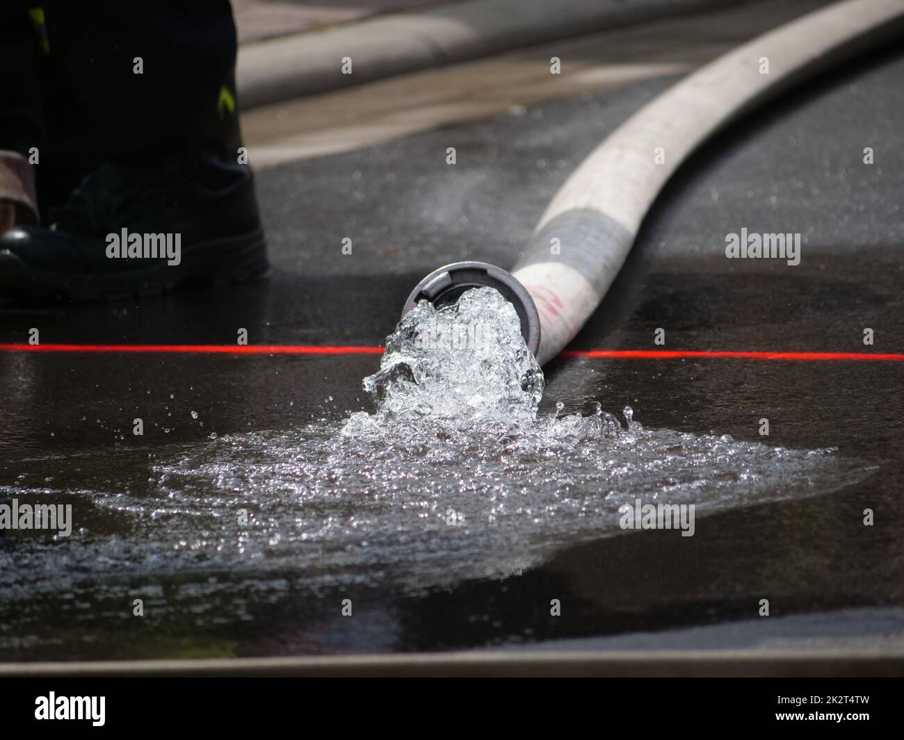 Pompiers Allemagne dans diverses actions comme une image symbolique. Banque D'Images