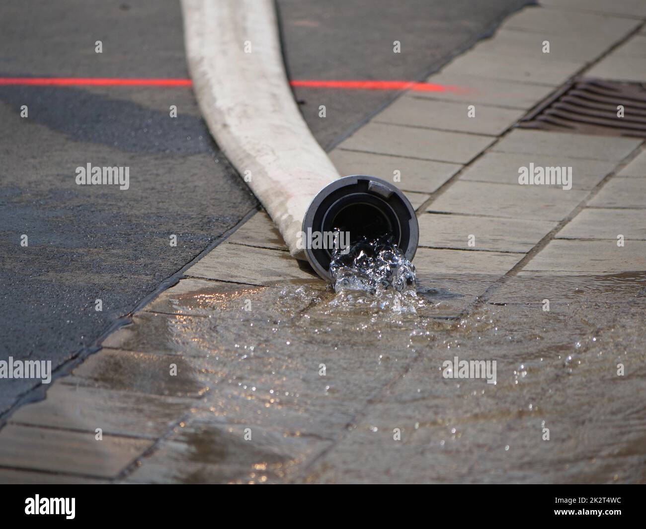 Pompiers Allemagne dans diverses actions comme une image symbolique. Banque D'Images