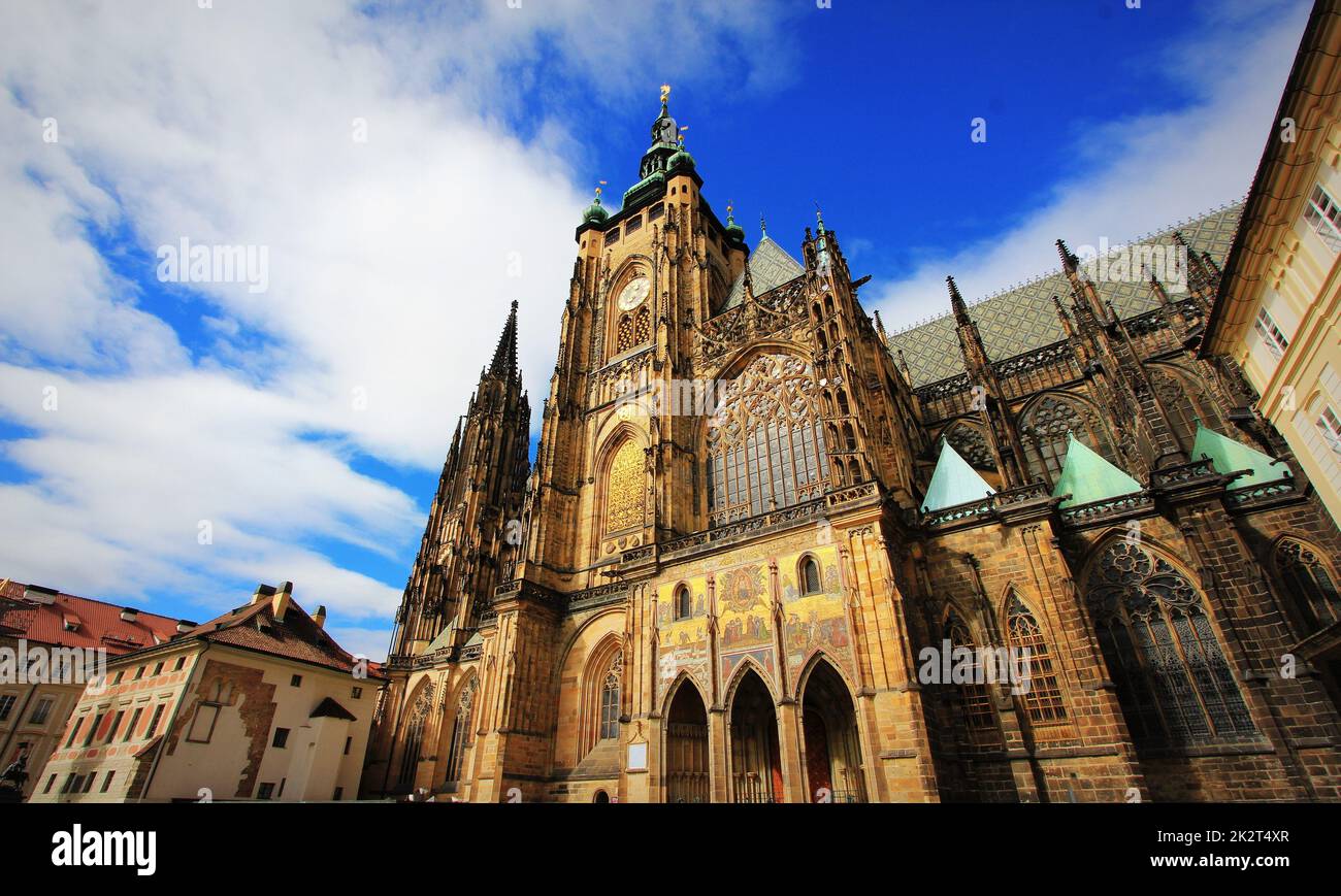 La cathédrale Saint-Guy au Château de Prague à Prague, République Tchèque Banque D'Images