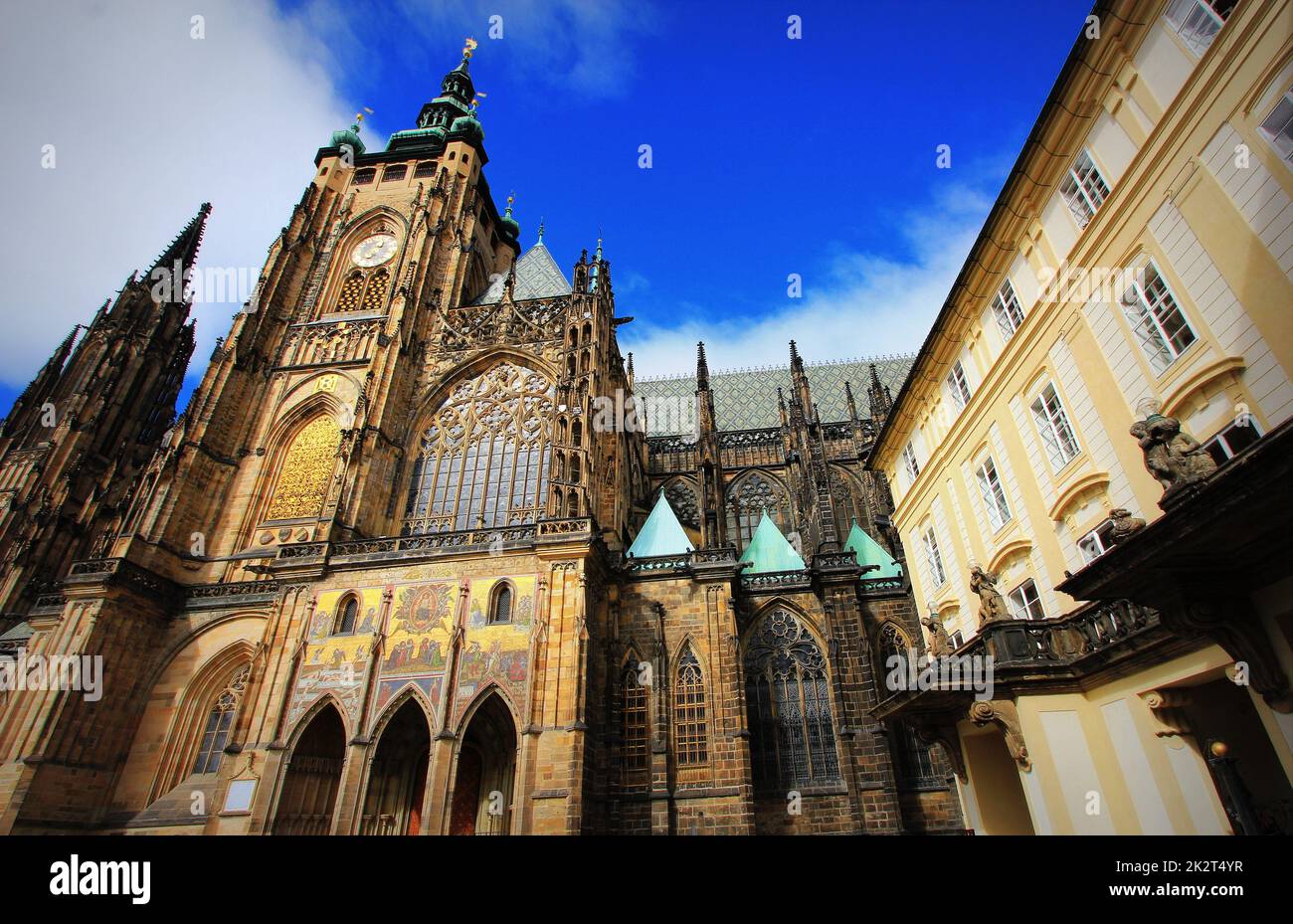 La cathédrale Saint-Guy au Château de Prague à Prague, République Tchèque Banque D'Images