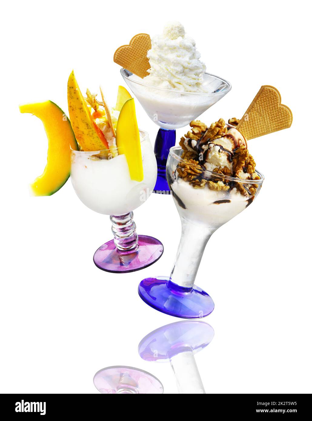 Délicieuse crème glacée. Concept alimentaire sain d'été. Banque D'Images