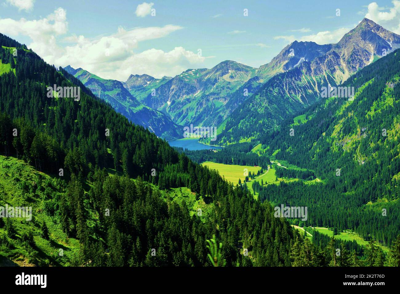 Le Vilsalpsee en Tyrol Autriche en été Banque D'Images