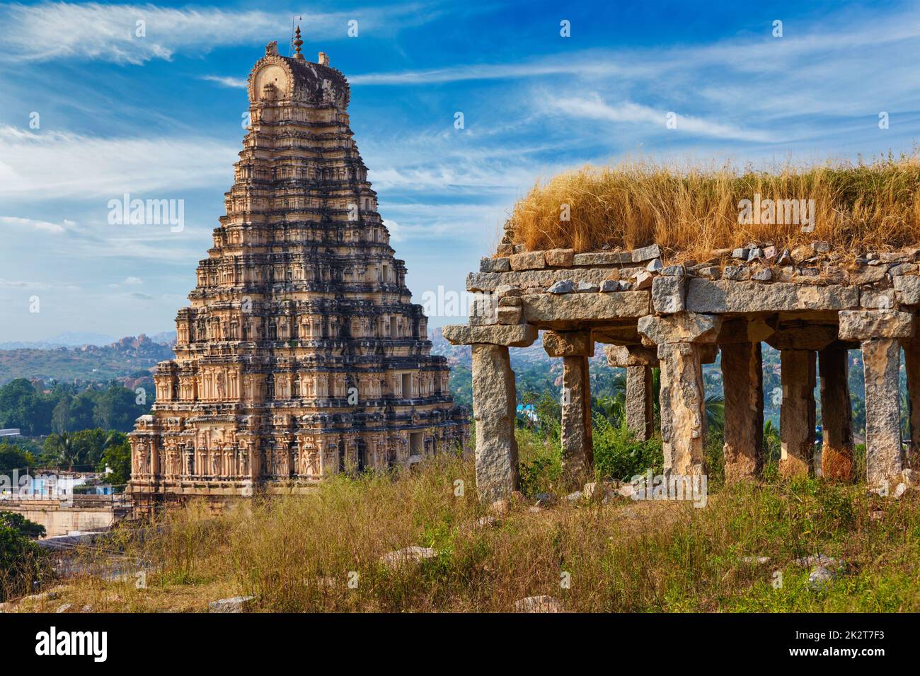 Temple Virupaksha. Hampi, Karnataka, Inde Banque D'Images