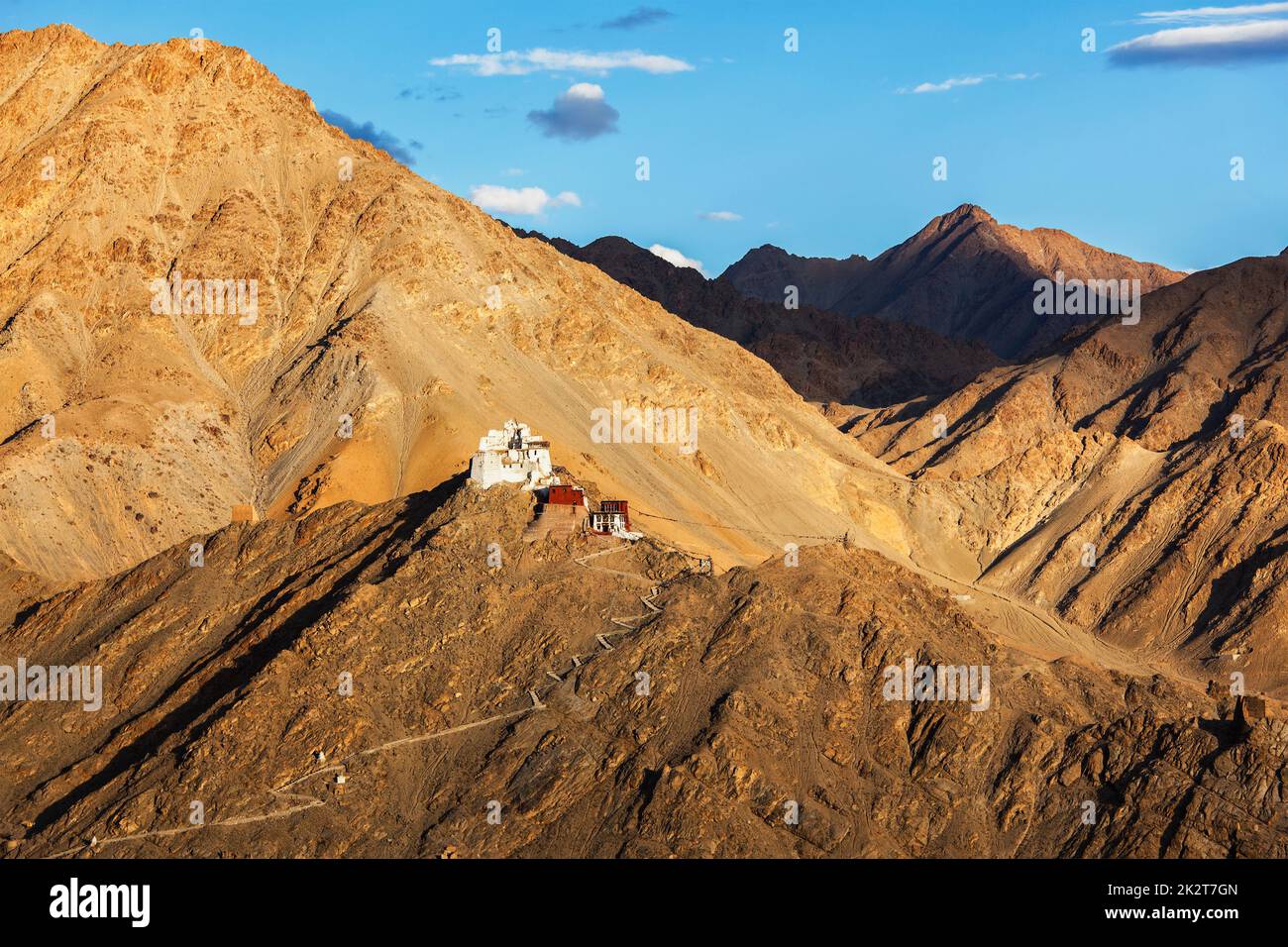 Namgyal Tsemo gompa et fort. Le Ladakh, Inde Banque D'Images