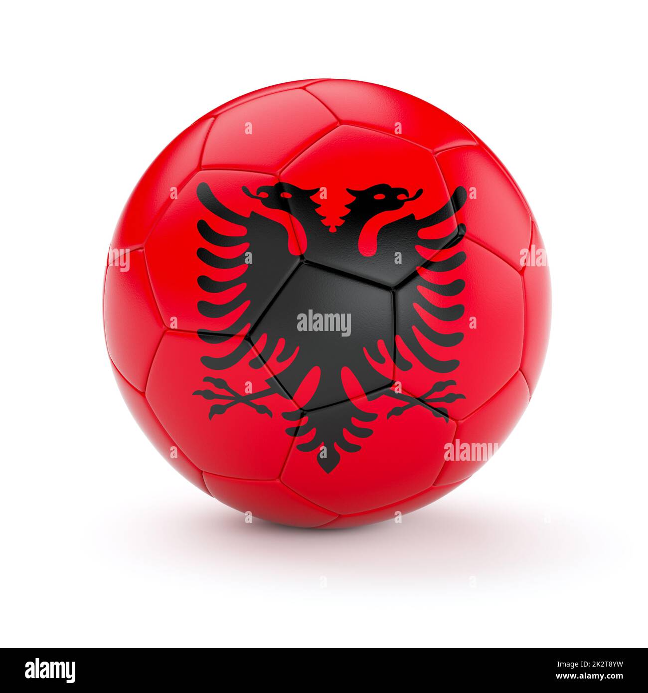 Football Soccer ball avec drapeau Albanie Banque D'Images