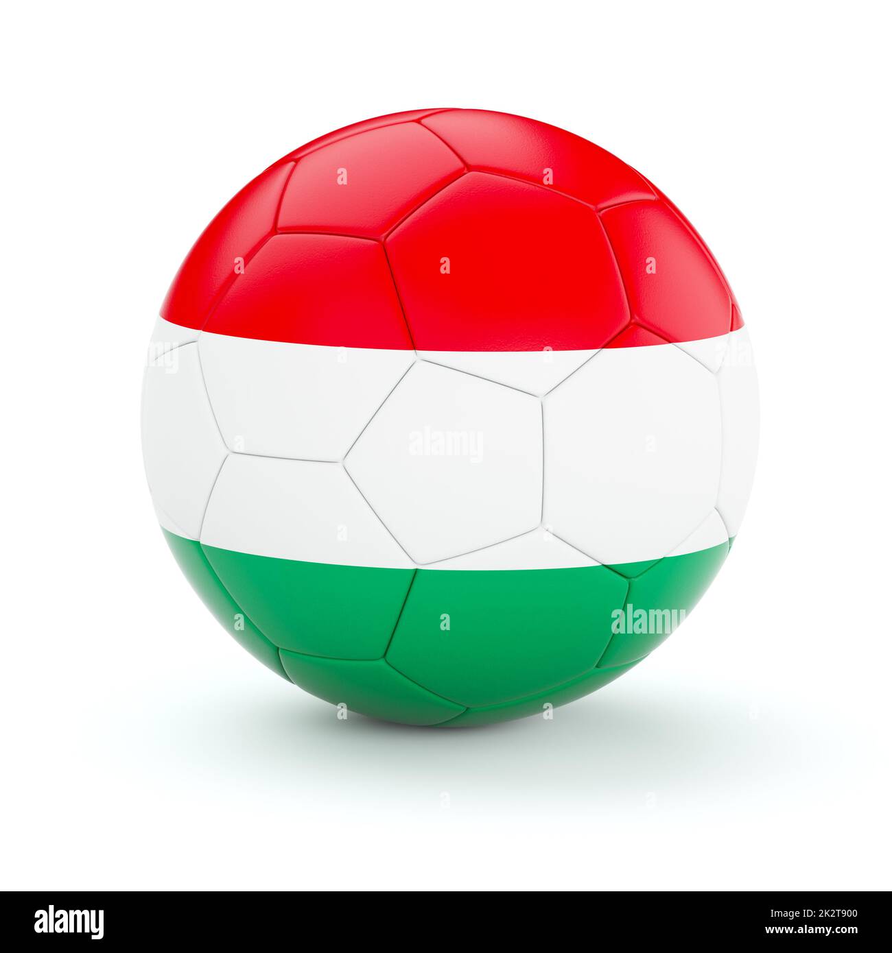 Football Soccer ball avec drapeau Hongrie Banque D'Images