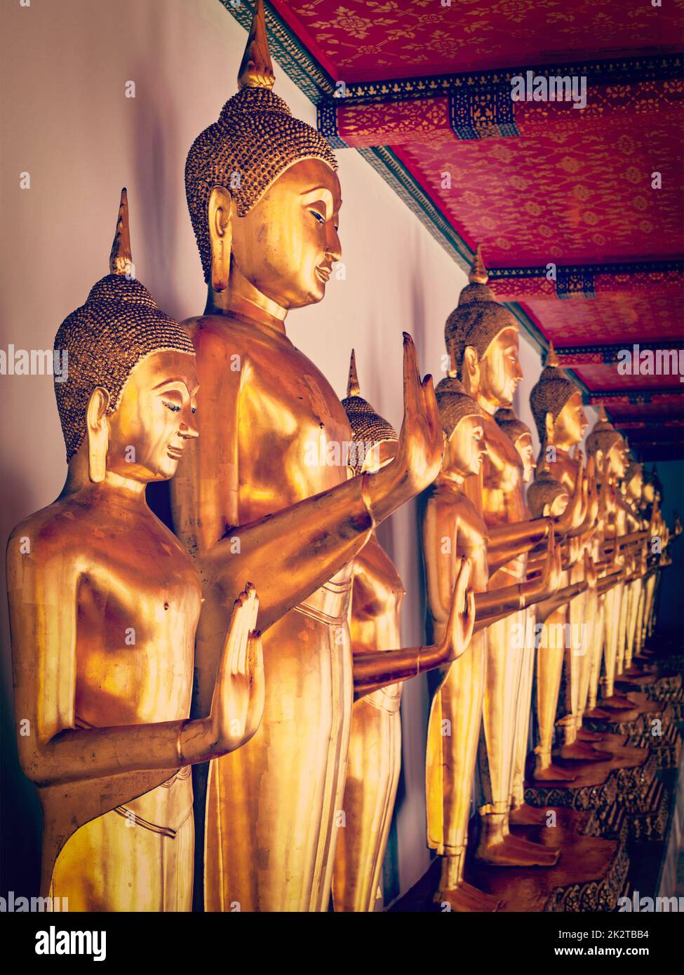 Statues de Bouddha assis, en Thaïlande Banque D'Images