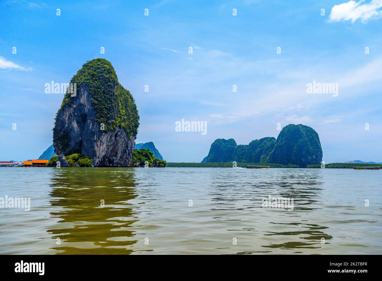 Village de Koh Panyee, Ko Panyi, Mueang Phang-nga, Ao Phang-nga NAT Banque D'Images