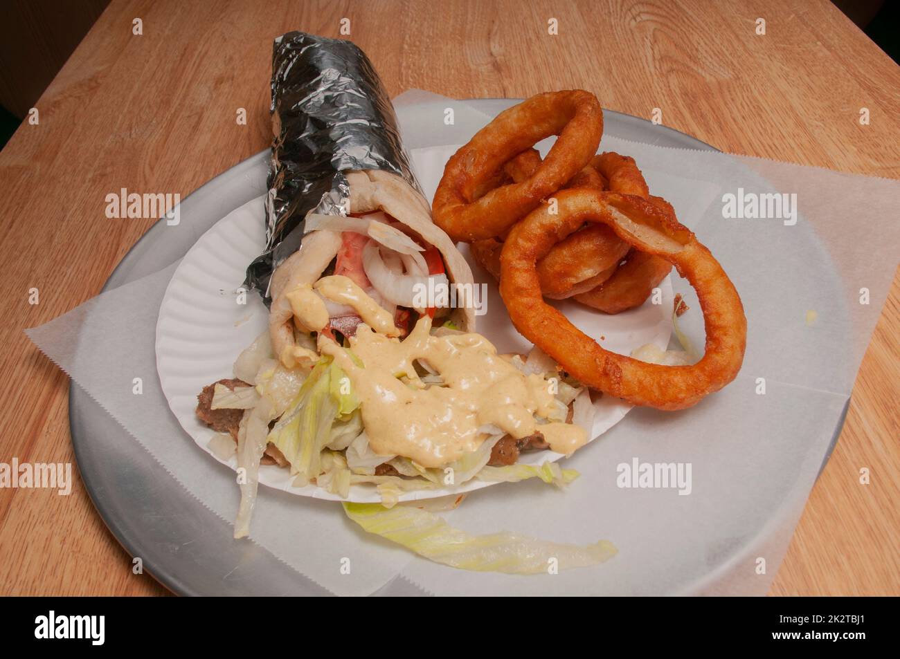 Délicieux poulet grillé Gyro Banque D'Images