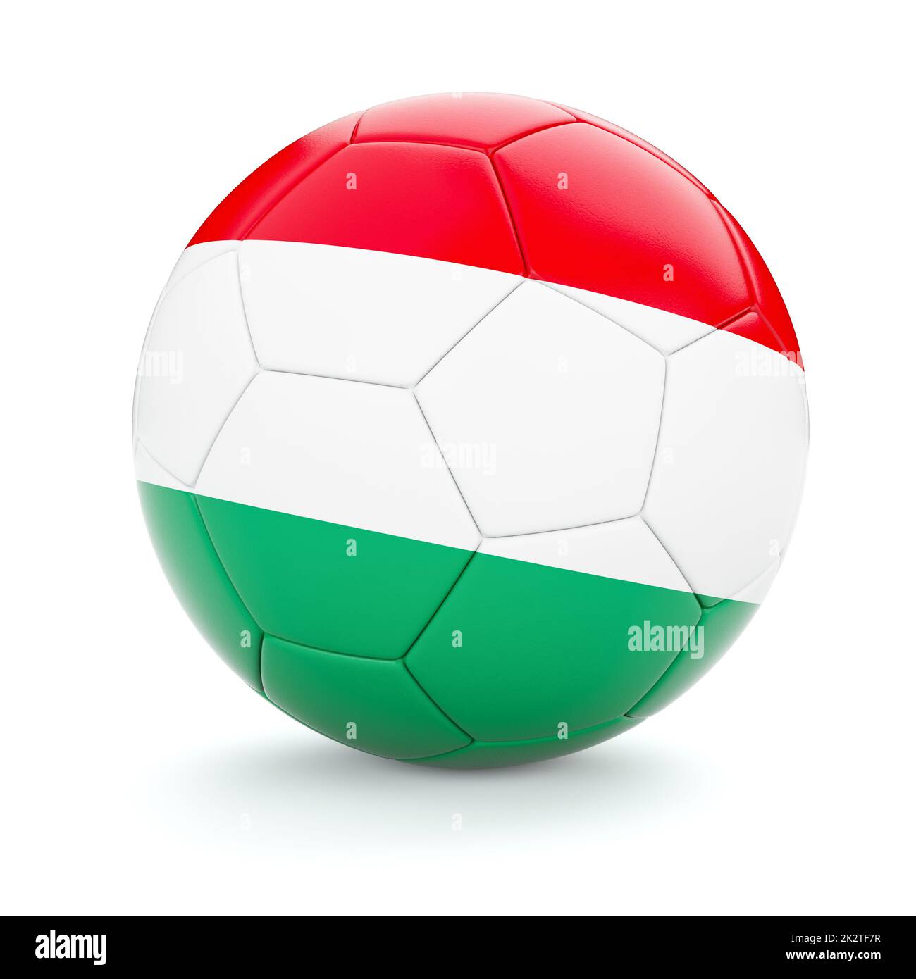 Football Soccer ball avec drapeau Hongrie Banque D'Images