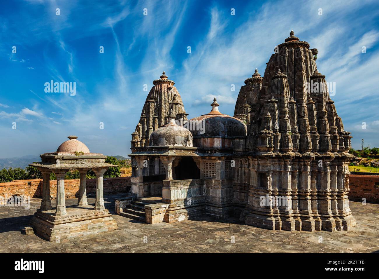 Yagya Mandir temple hindou au fort de Kumbhalgarh. L'Inde Banque D'Images