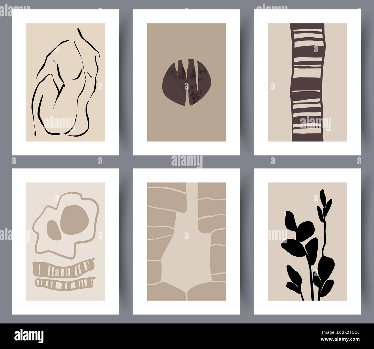 Affiches abstraites d'œuvres d'art modernes pour l'impression Banque D'Images