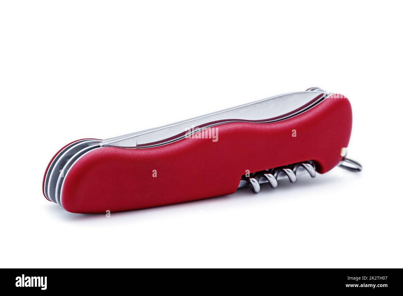 Couteau de l'armée suisse isolé Banque D'Images