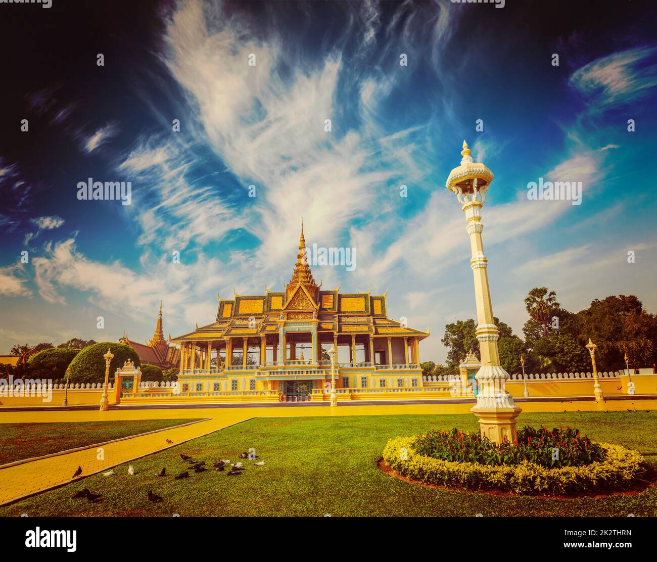 Complexe du Palais Royal à Phnom Penh Banque D'Images