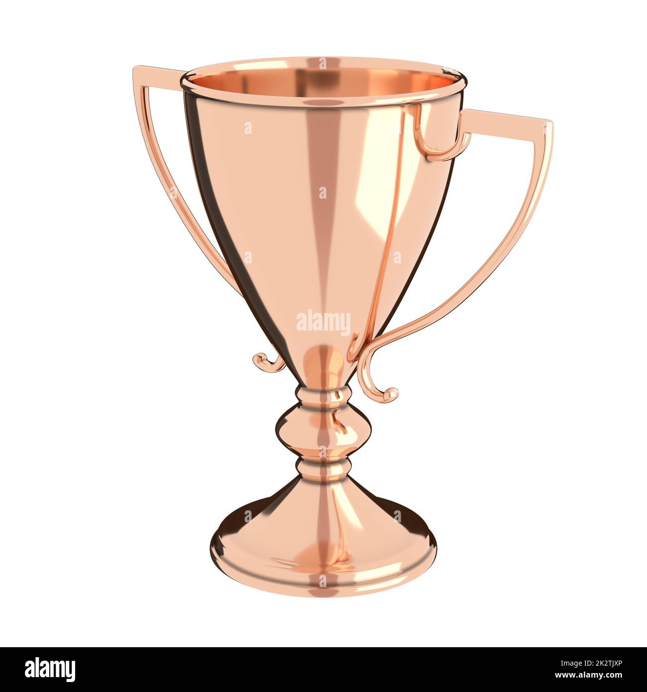 Coupe trophée bronze isolée sur fond blanc 3D illustration Banque D'Images