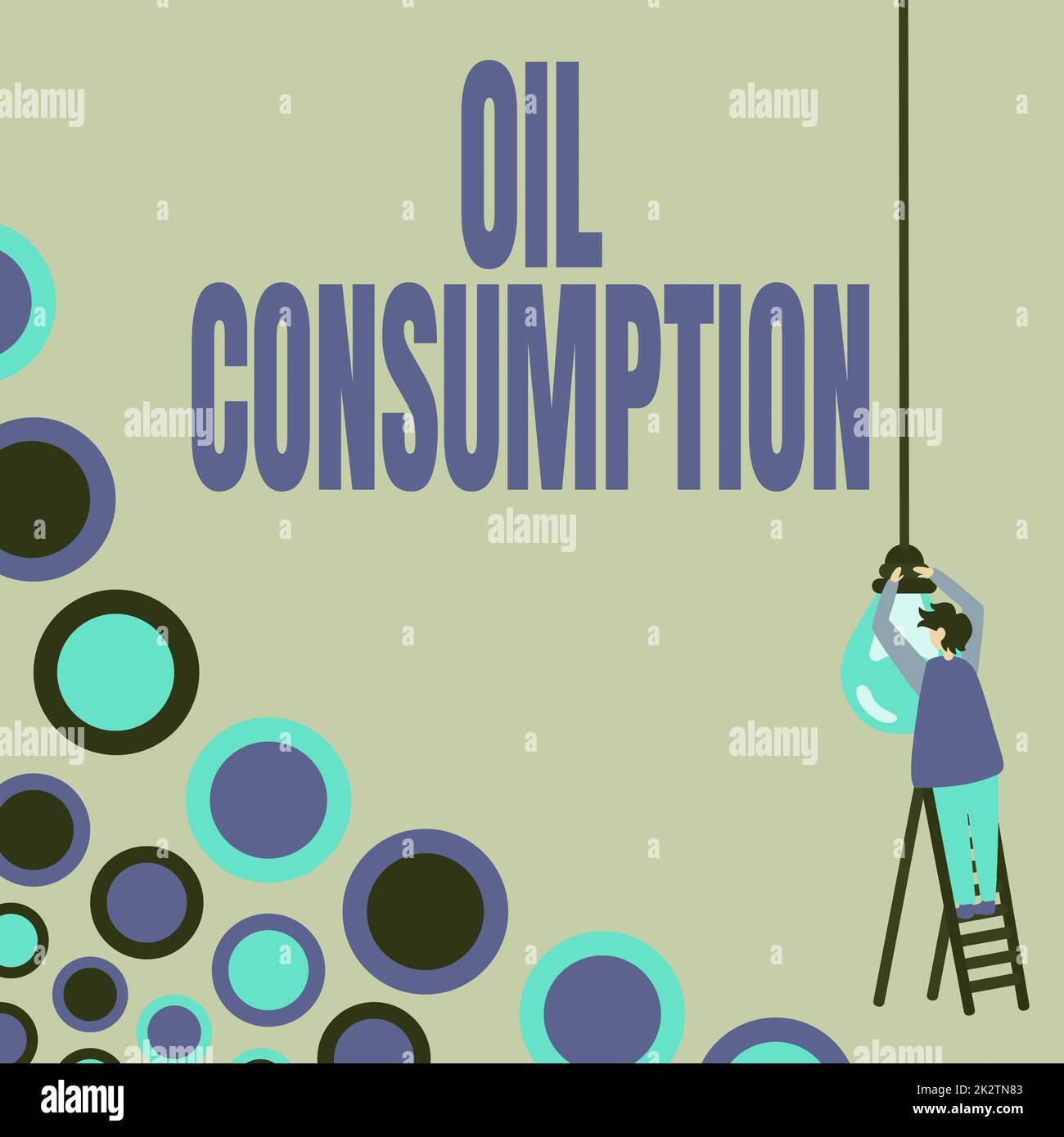 Affichage conceptuel consommation de pétrole, Business concept cette