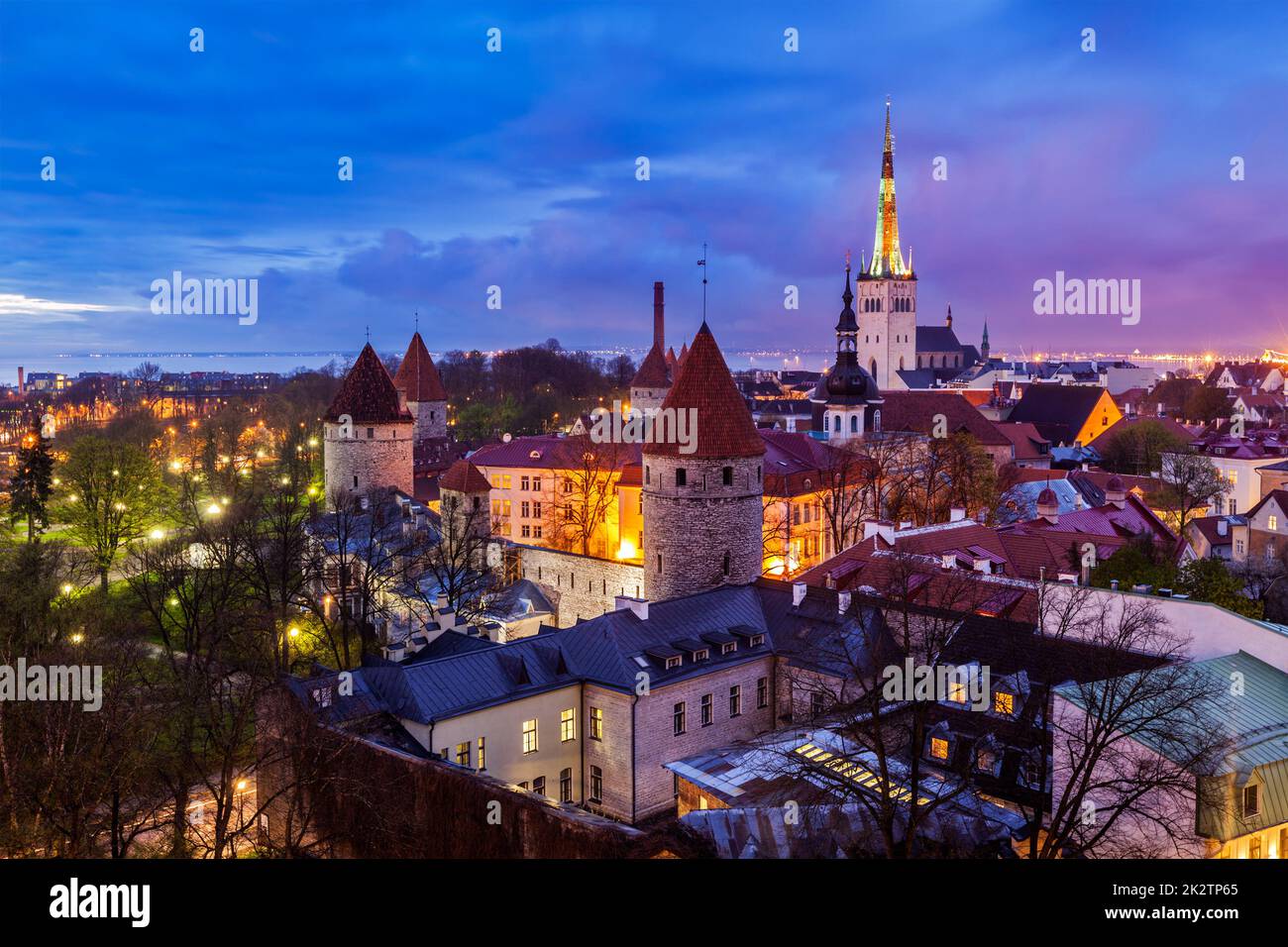 Vieille ville médiévale de Tallinn, Estonie Banque D'Images
