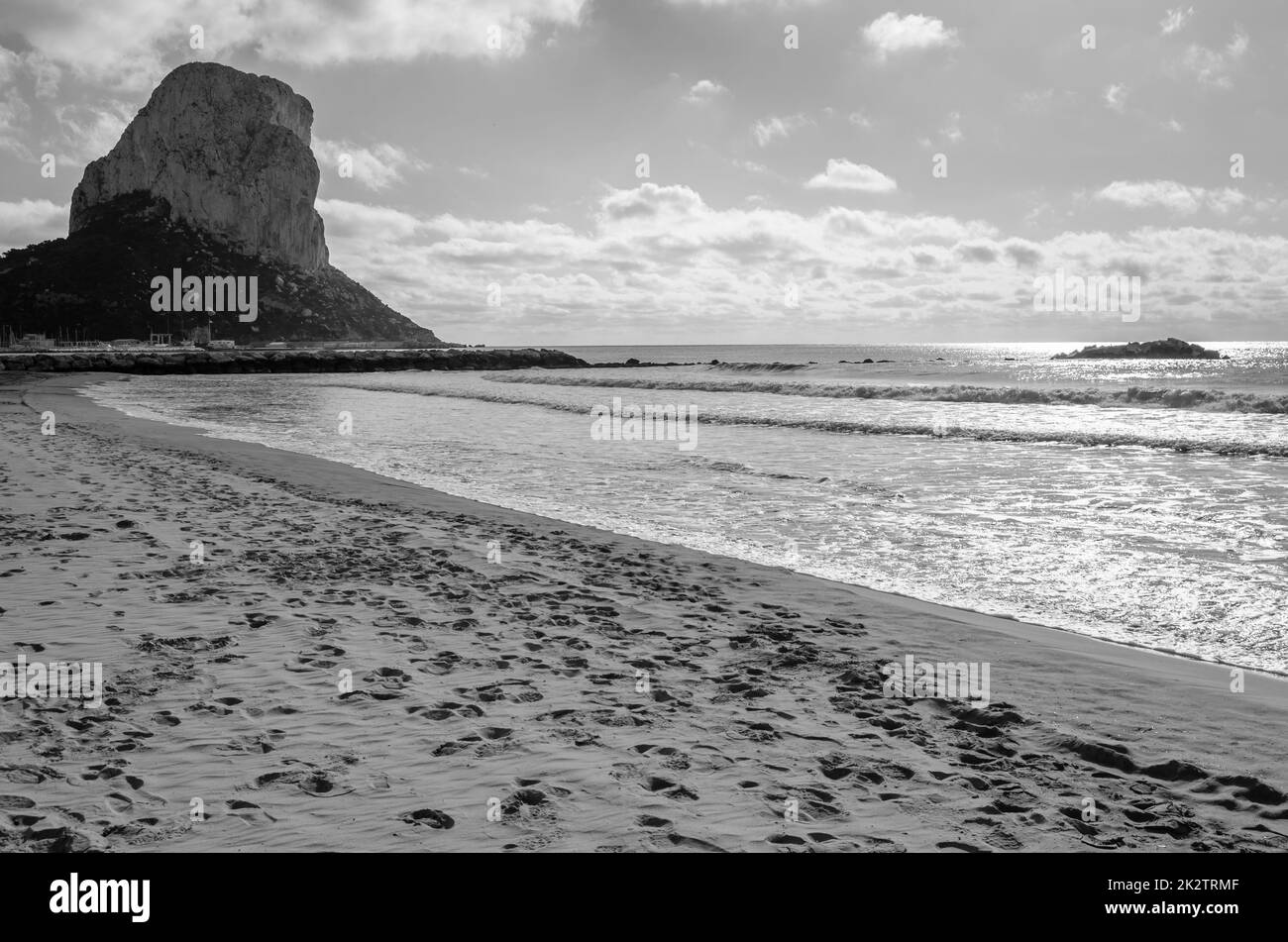 Seascape à Calpe, Espagne Banque D'Images