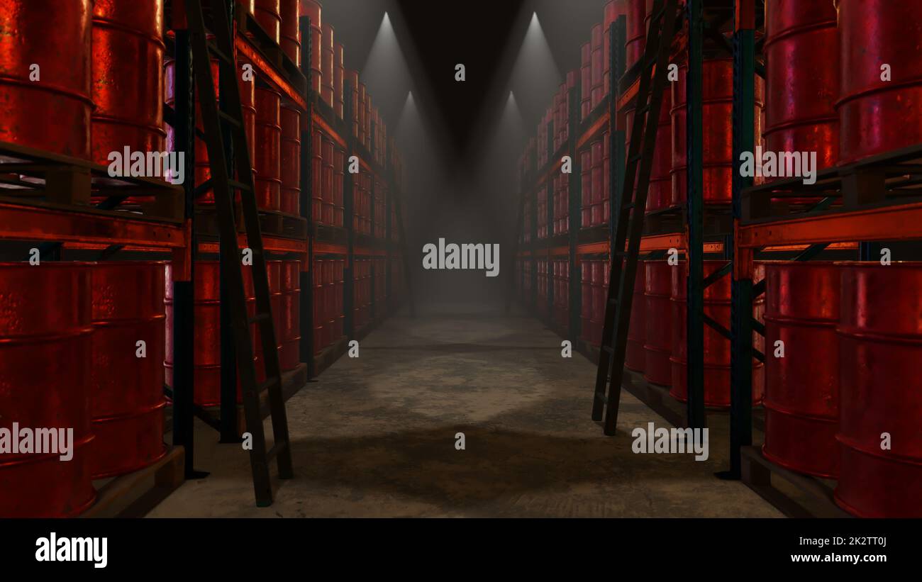 Réservoir De Stockage D'Huile Banque D'Images