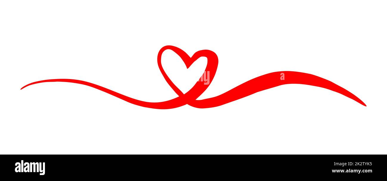 Coeur Saint-Valentin oscillant peint à la main avec un pinceau et de l'encre Banque D'Images Coeur Saint-Valentin oscillant peint à la main avec un pinceau et de l'encre Banque D'Images