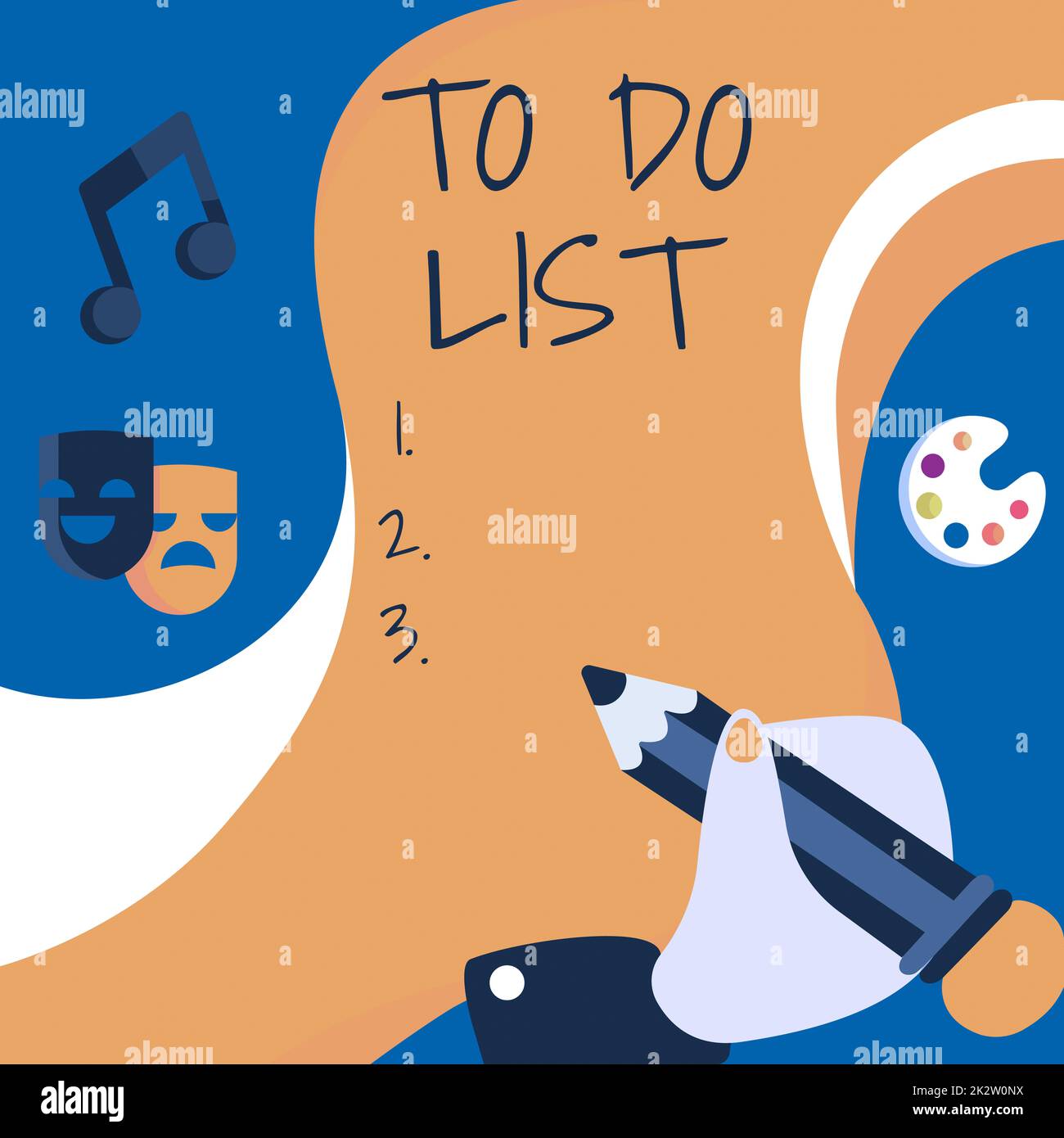 Ecriture de la liste des tâches à effectuer affichant du texte. Idée d'affaires Une structure qui a généralement fait dans le papier continue tâche de votre main en utilisant le crayon de stratégie de nouveaux plans d'objectifs créatifs innovants. Banque D'Images