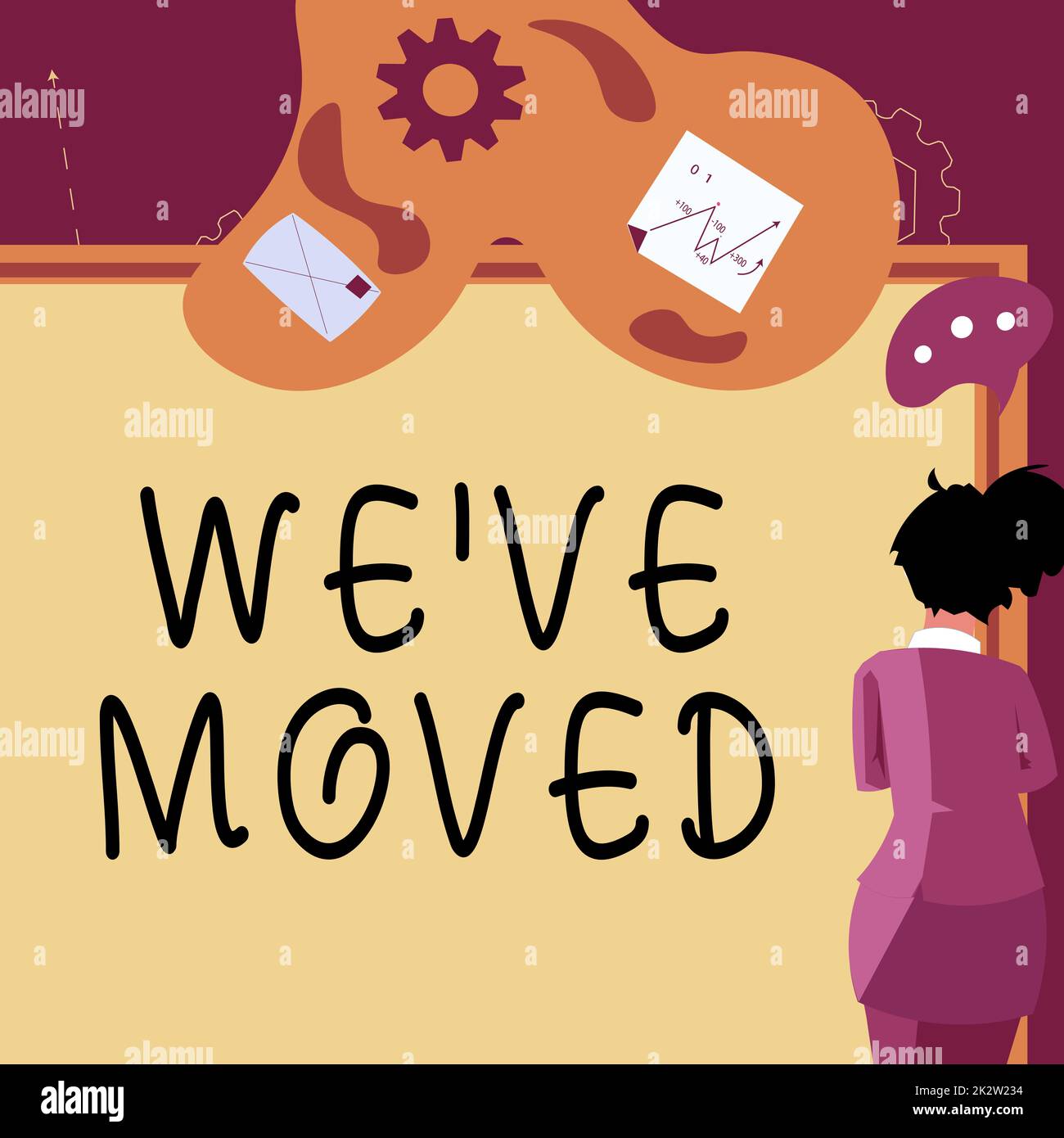 Texte montrant l'inspiration que nous avons déplacée. Mot pour vivre à partir de lieu une autre femme d'affaires de pays identique ou différent présentant des propositions d'affaires et des mises à jour à bord. Banque D'Images