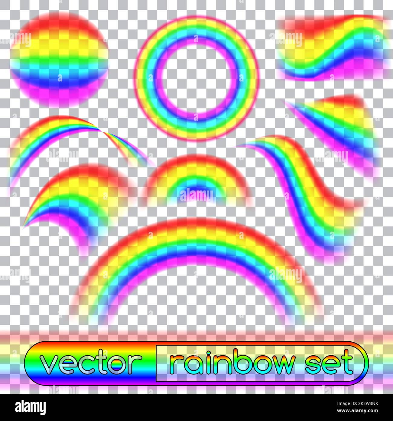 Éléments de conception définir arc-en-ciel Banque D'Images