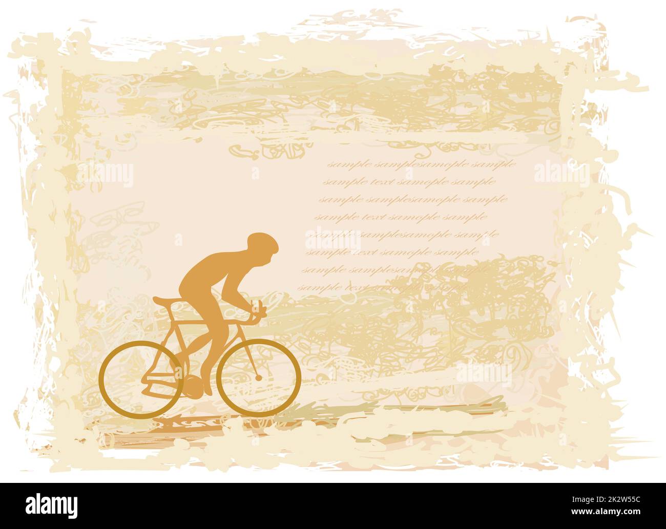Modèle d'Affiche vector Grunge vélo Banque D'Images