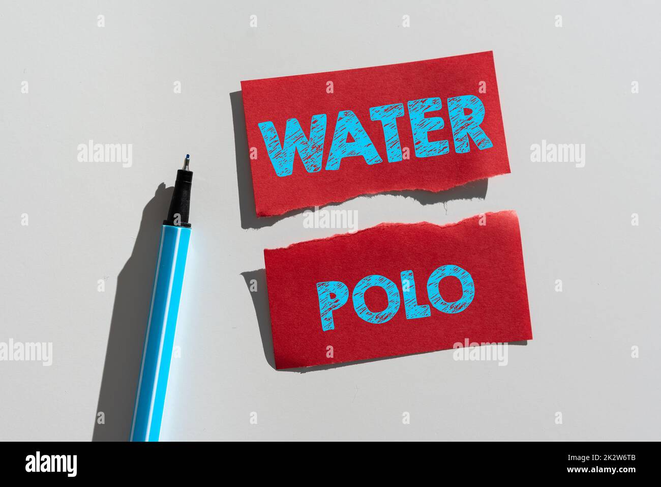 Affiche présentant un Water Polo. Vitrine des affaires le sport d'équipe de compétition a joué dans l'eau entre deux équipes -47609 Banque D'Images