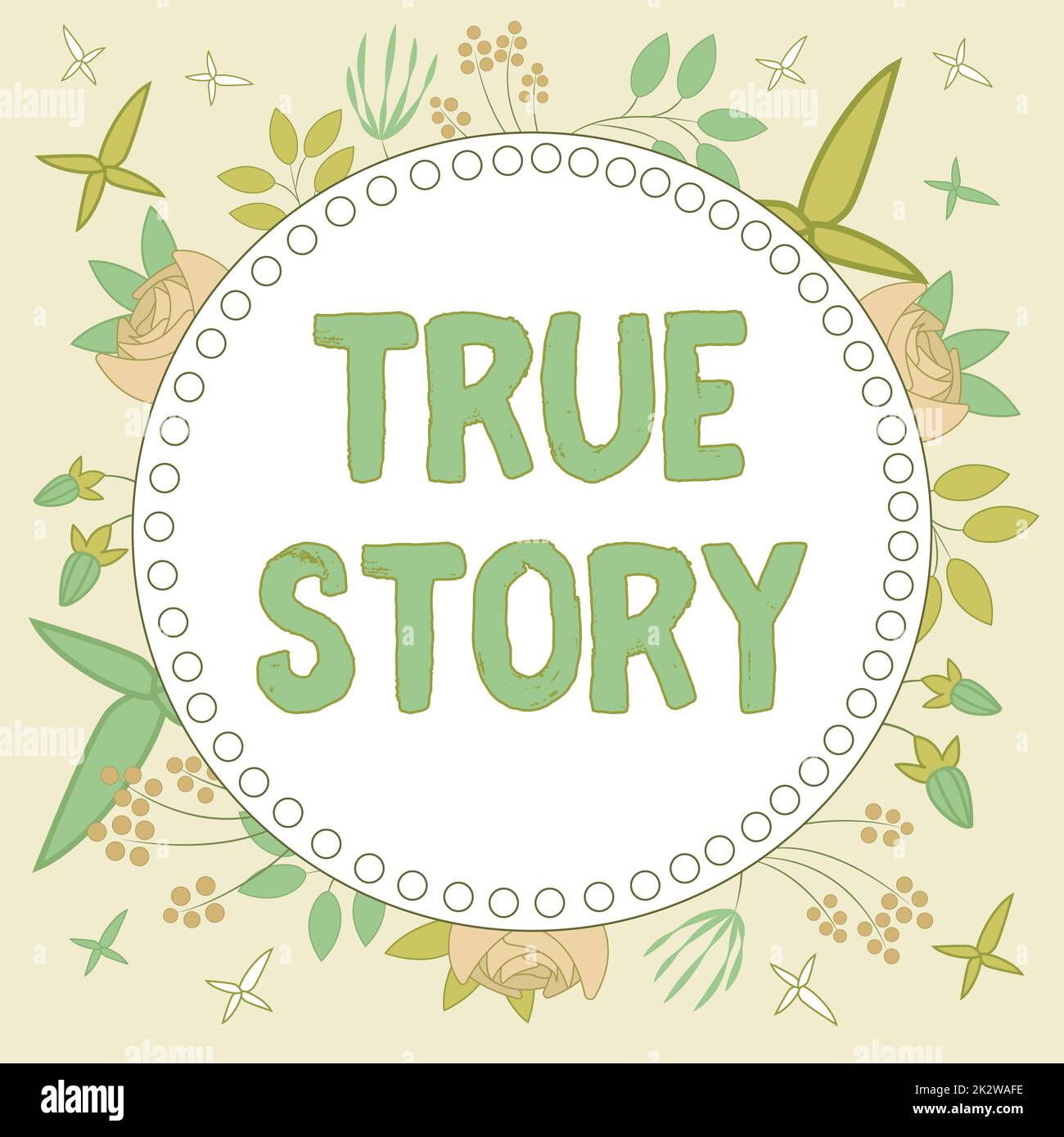Texte d'écriture véritable histoire. Vue d'ensemble des affaires les expériences quotidiennes d'un individu dans toute sa vie cadre décoré avec des fleurs colorées et le feuillage arrangé harmonieusement. Banque D'Images