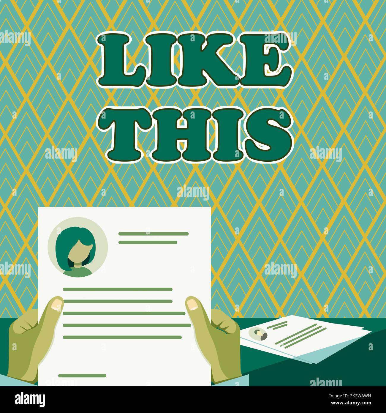 Affiche le texte comme ceci. Mot écrit sur une action se retrouvant à quelque chose qui doit faire la même chose que ce sont les mains tenant le CV montrant les nouvelles opportunités de carrière ouvertes. Banque D'Images