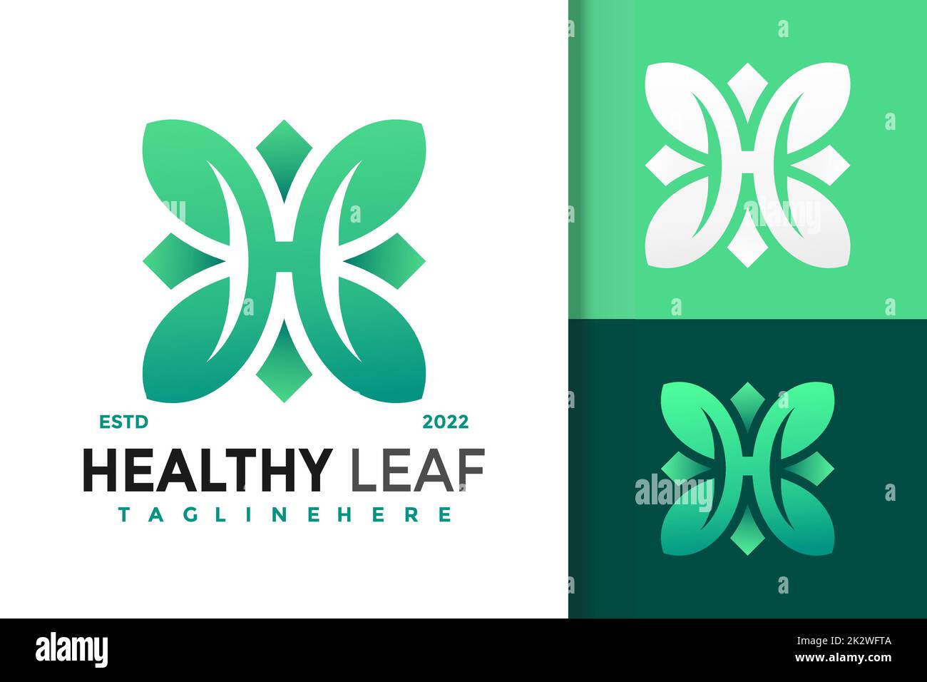 Ensemble de logos décoratifs en forme de papillon isolés sur fond coloré Illustration de Vecteur