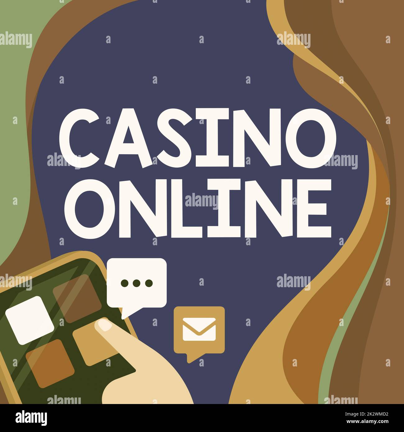 Affichage conceptuel Casino en ligne. Concept signification jeu de poker d'ordinateur Gamble Royal Bet Lotto enjeux élevés Finger appuyer sur le bouton d'application présentant Global Network Connection. Banque D'Images