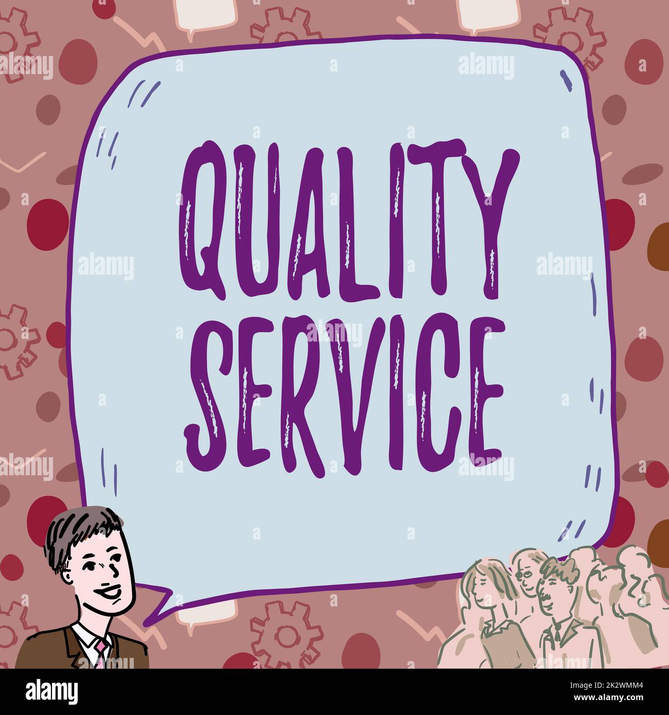 Écriture affichage de texte Quality Service. Idée d'entreprise la ...