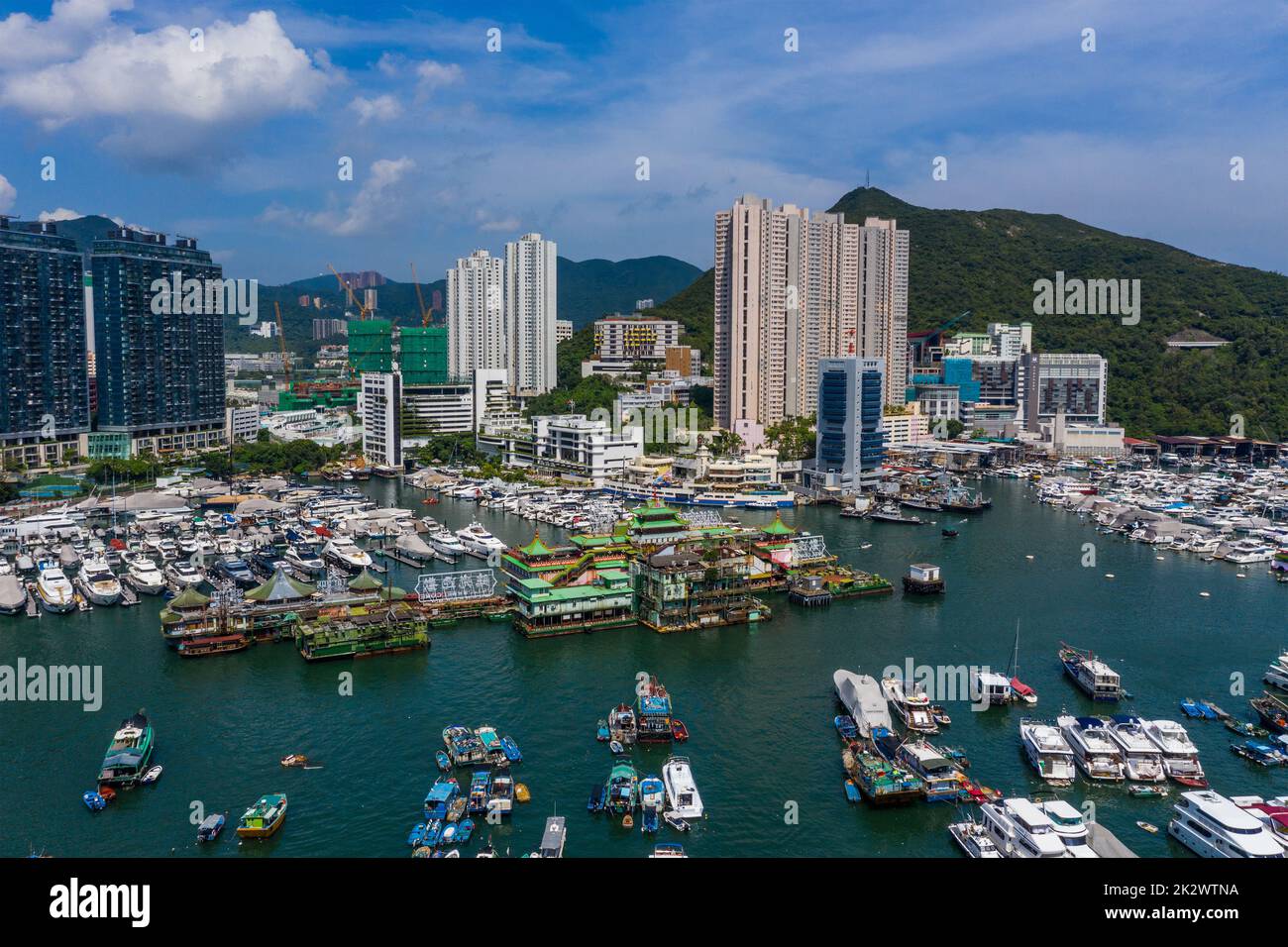 AP Lei Chau, Hong Kong 24 août 2021 : vue de dessus de la ville de Hong Kong Banque D'Images