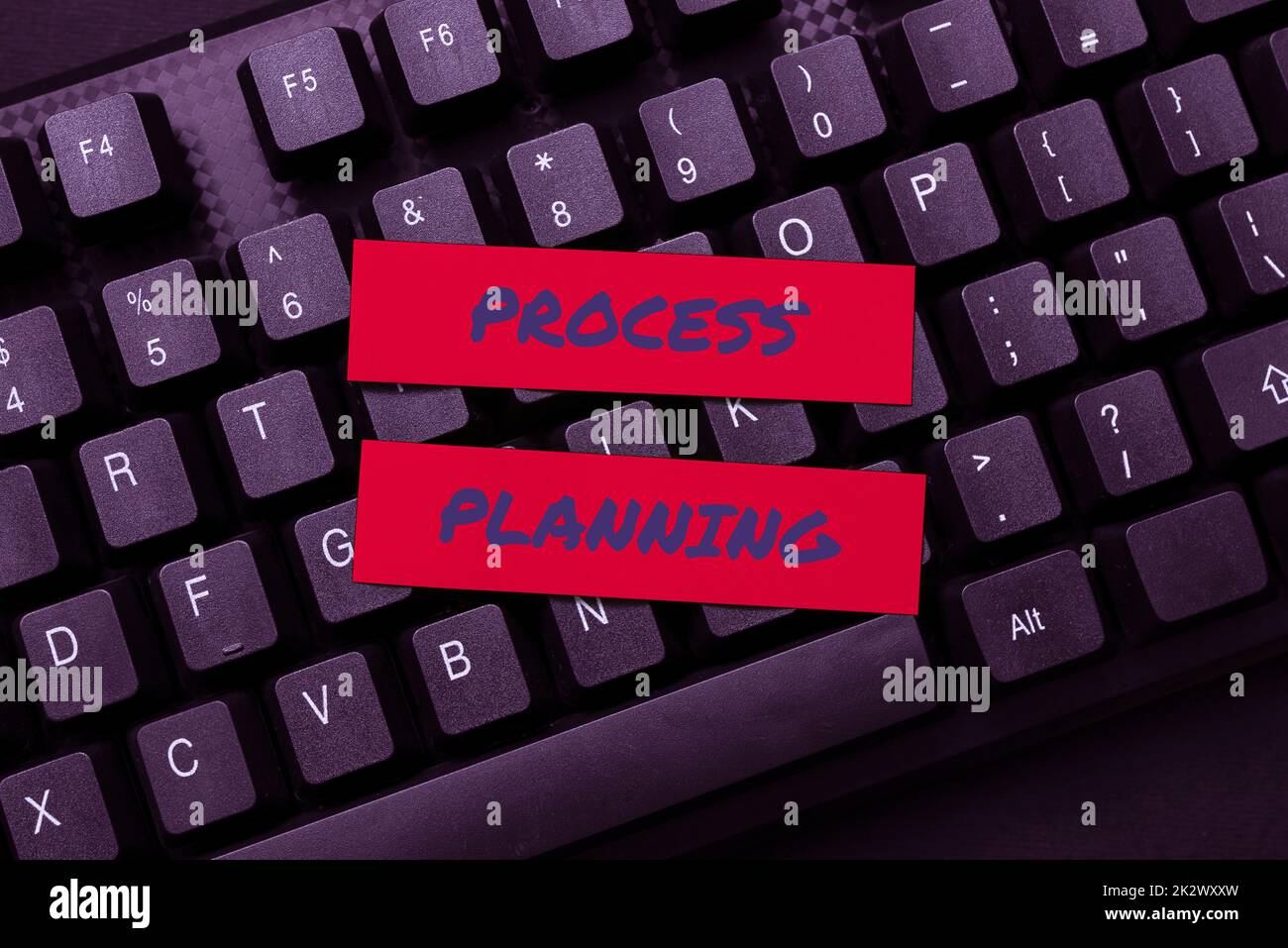 Planification du processus d'écriture manuscrite. Mot pour le développement des stratégies d'objectifs listes de tâches etc entrer Nouveau concept de clé de produit, taper Movie Subtitle Software Banque D'Images