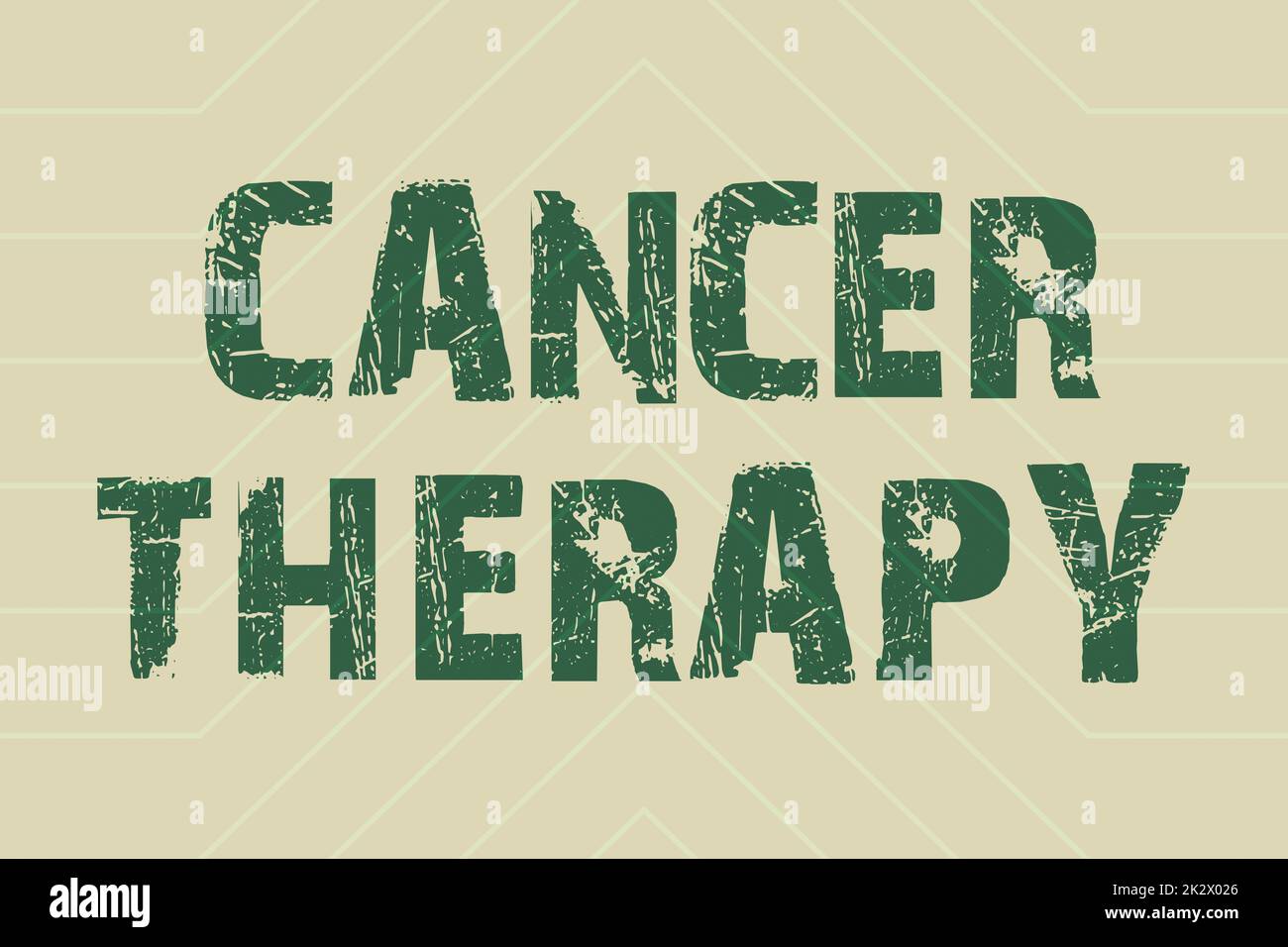 Légende conceptuelle cancer Therapy. Aperçu de l'entreprise le traitement du cancer chez un patient souvent avec la chimiothérapie ligne Fonds illustrés avec diverses formes et couleurs. Banque D'Images