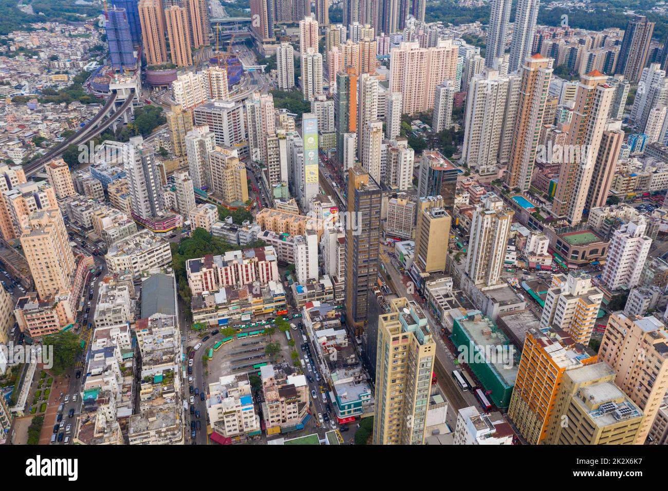 Yuen long, Hong Kong 18 octobre 2021 : ville de Hong Kong Banque D'Images