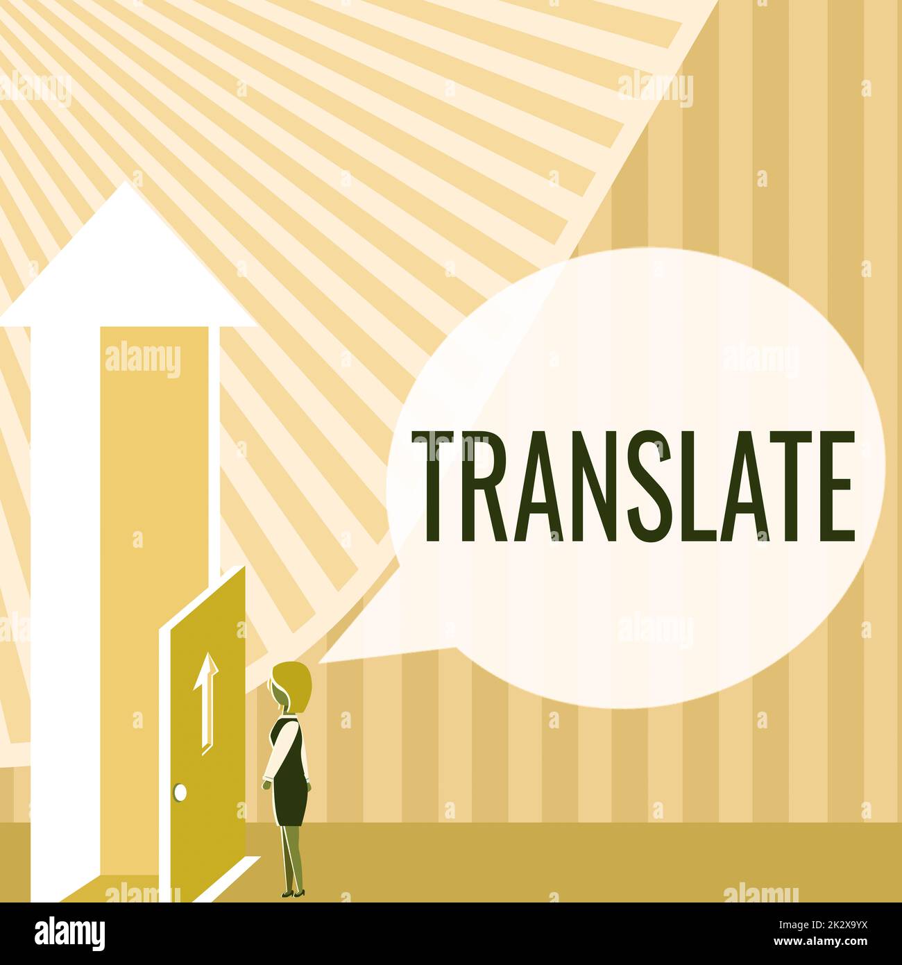 Légende conceptuelle Translate. Mot écrit sur un autre mot avec le même