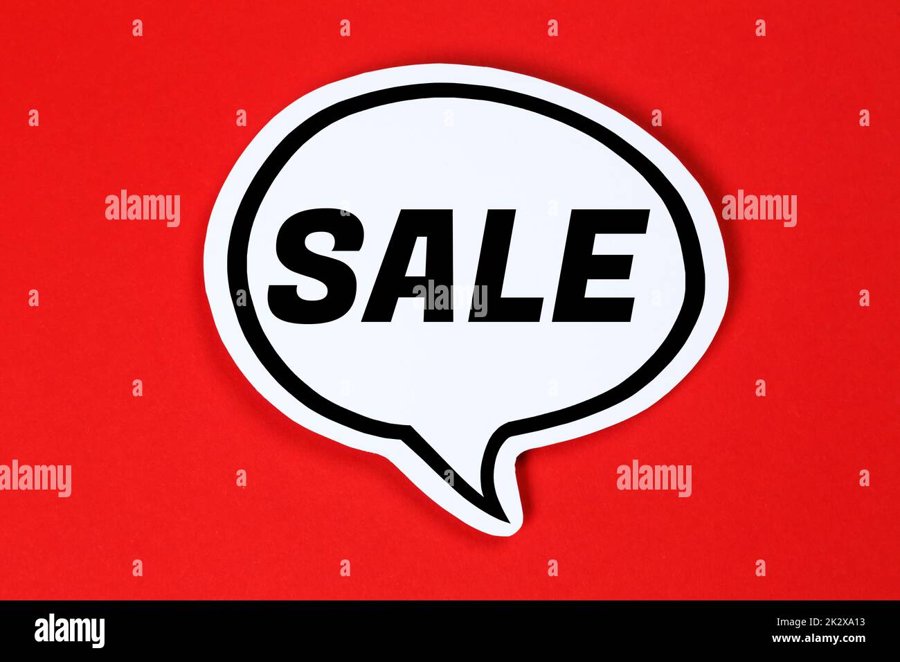 Vente achat offre de discours bulle de communication concept parler dire Banque D'Images