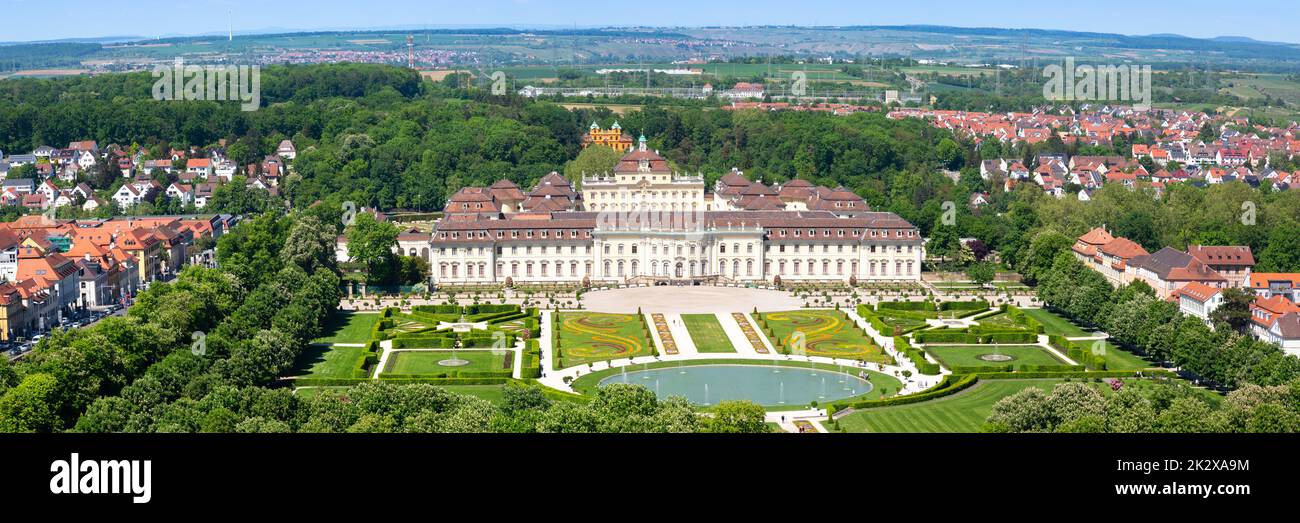 Château de Ludwigsburg vue aérienne photo panorama architecture voyage en Allemagne Banque D'Images