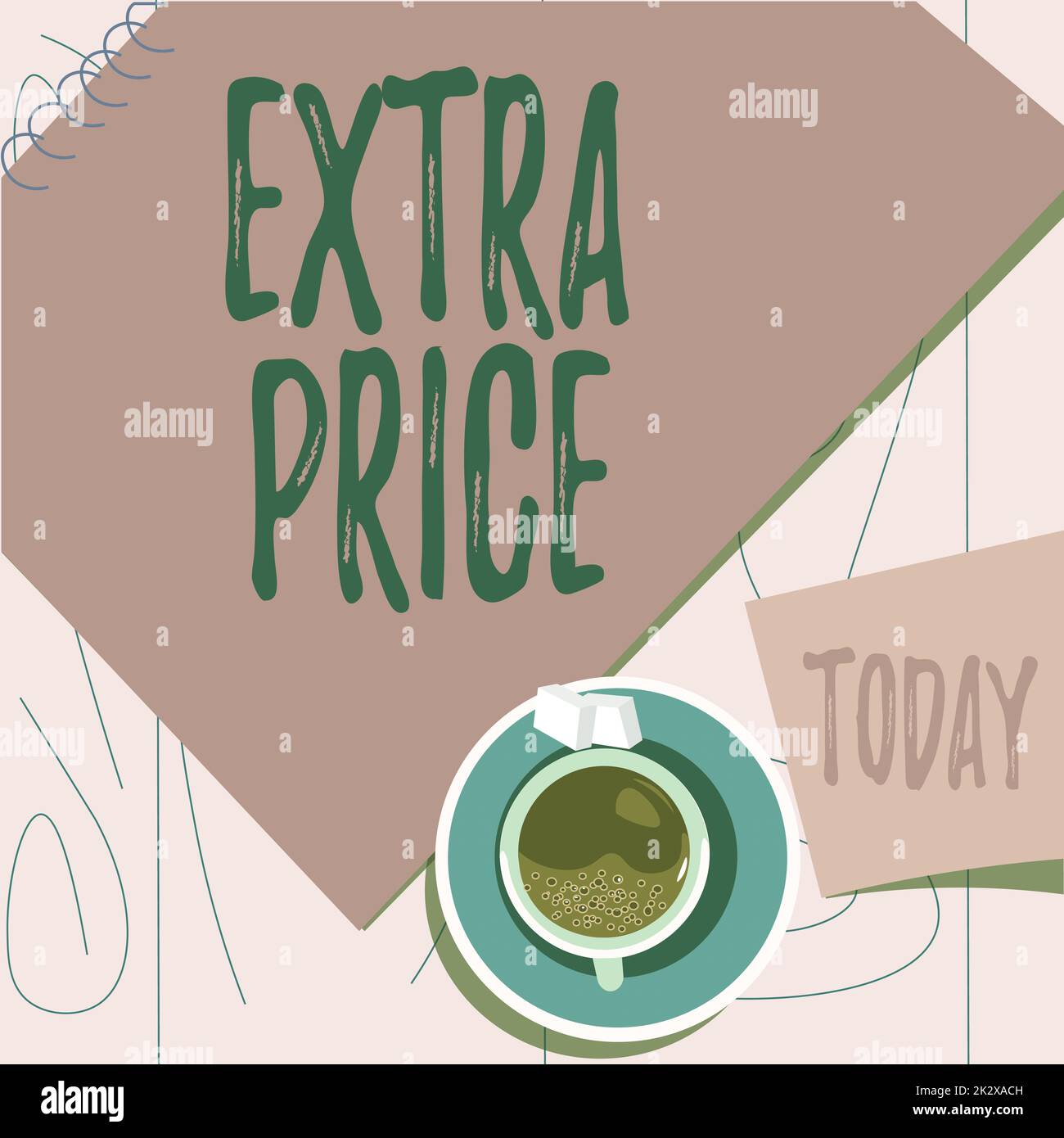 Inspiration montrant l'affiche Prix supplémentaire. Internet concept extra définition de prix au-delà de la ordinaire grand degré de la tasse de travail assis sur le bureau avec ordinateur portable représentant un espace de travail détendu. Banque D'Images