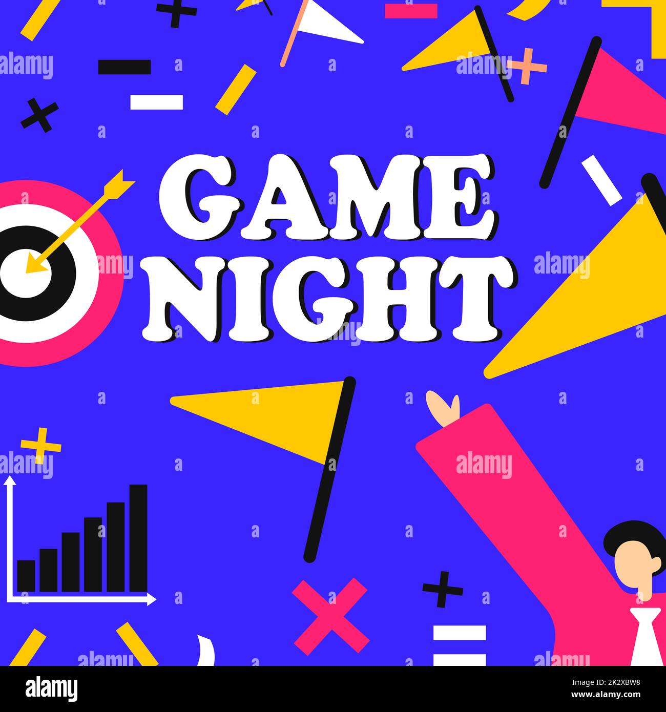 Légende conceptuelle Game Night. Événement conceptuel de photo dans lequel les gens se réunissent dans le but de se mettre à bien gentilhomme en costume Afficher les réalisations actuelles d'objectif. Banque D'Images