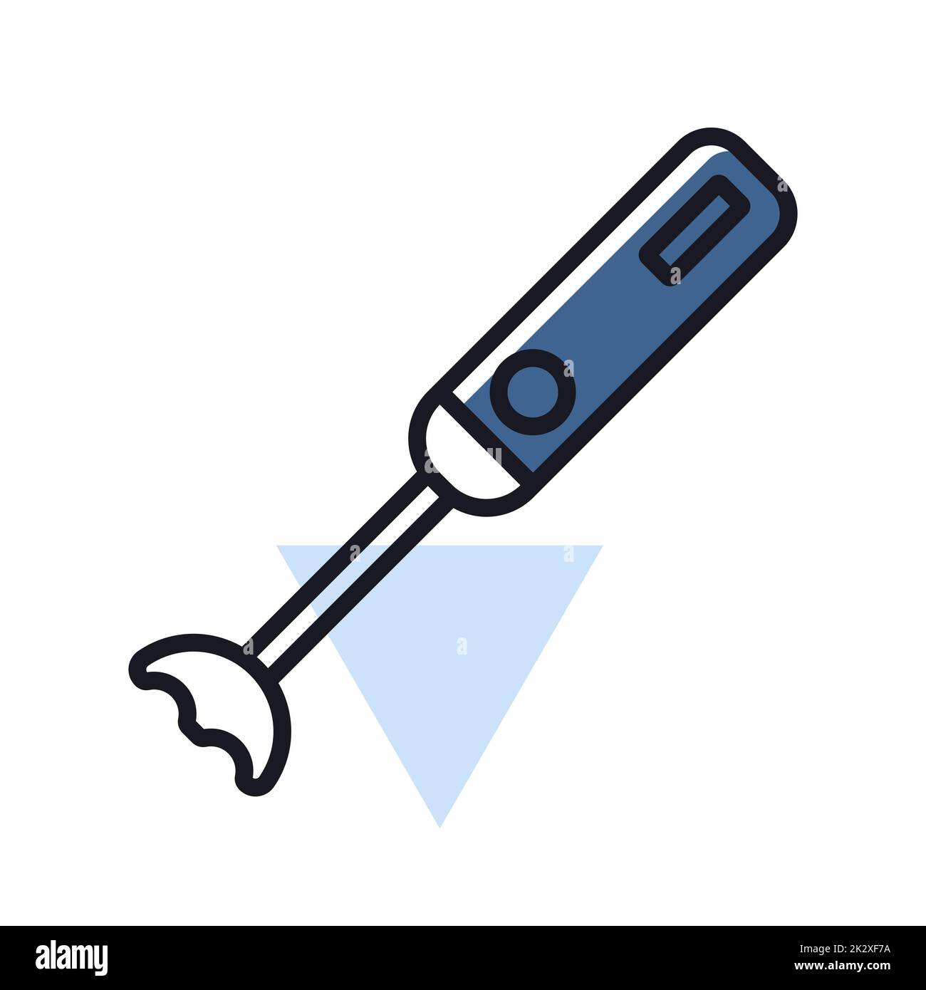 Icône de vecteur de mixeur plongeant. Appareil de cuisine Banque D'Images