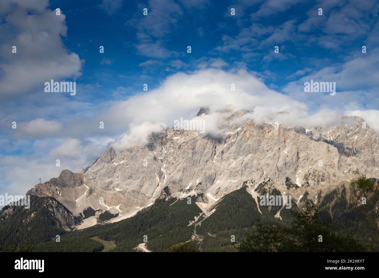 Montagne Zugspitze, Alpes de Bavière, Allemagne Banque D'Images