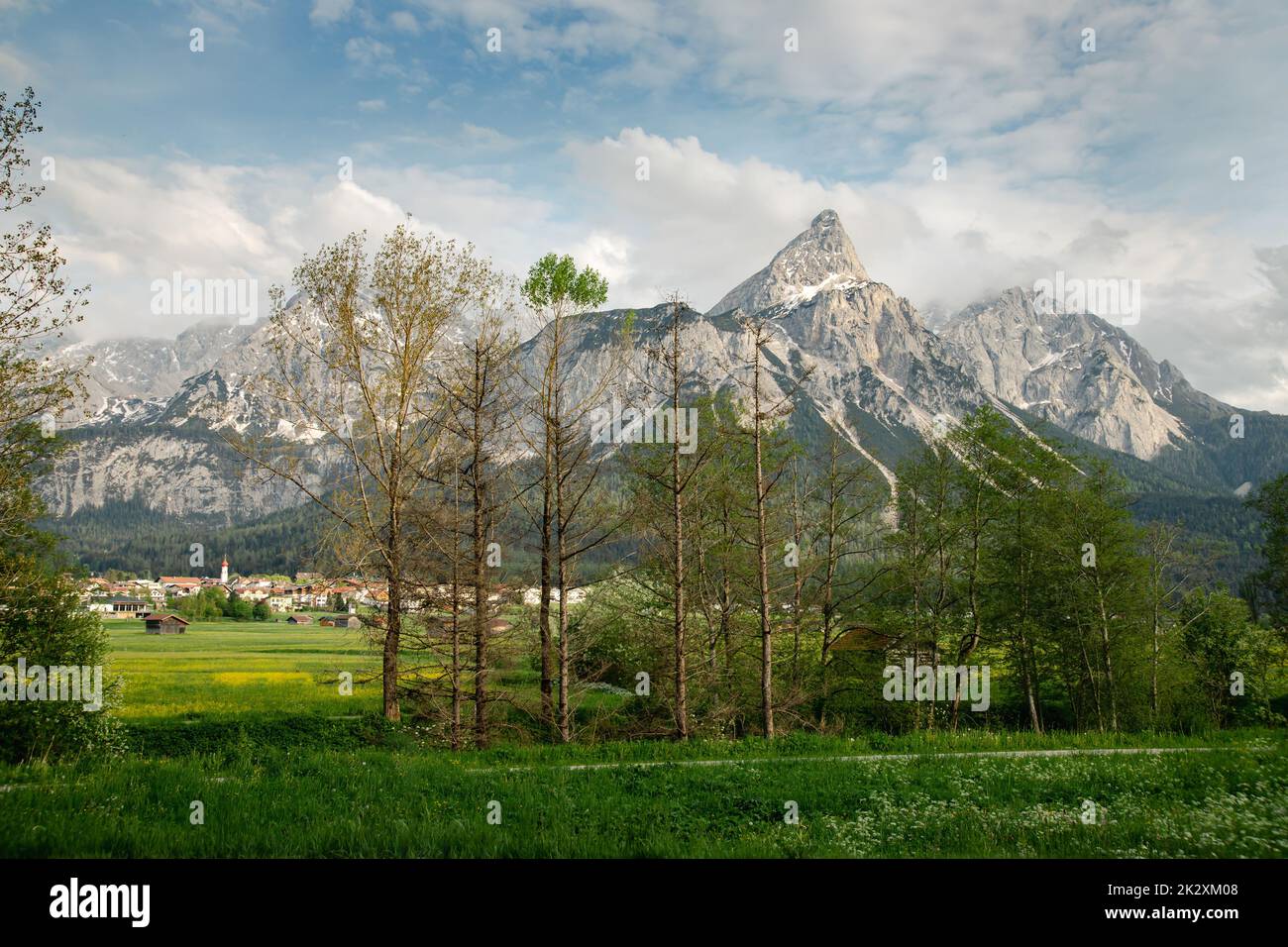 Montagne Zugspitze, Alpes de Bavière, Allemagne Banque D'Images